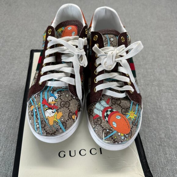 Disney x Gucci Ace Huey, Dewey, & Louie Donald Duck Sneakers women’s 42 - Picture 3 of 9